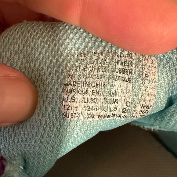 Tsukihoshi Little Kids 12.5 Racer Washable Sneakers Purple Lavender Gently Used - Picture 2 of 3